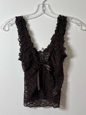 Garage Brown Lace Tank